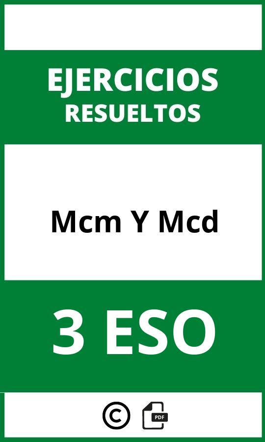 Ejercicios Mcm Y Mcd Eso Pdf