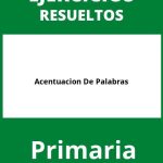 Acentuacion De Palabras Ejercicios PDF Primaria