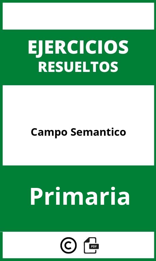 Campo Semantico Ejercicios Primaria PDF