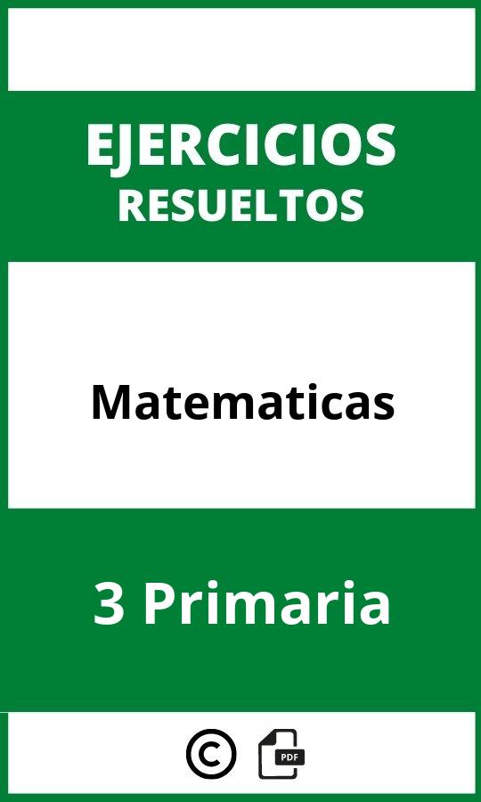 Ejercicios 3 Primaria Matematicas PDF