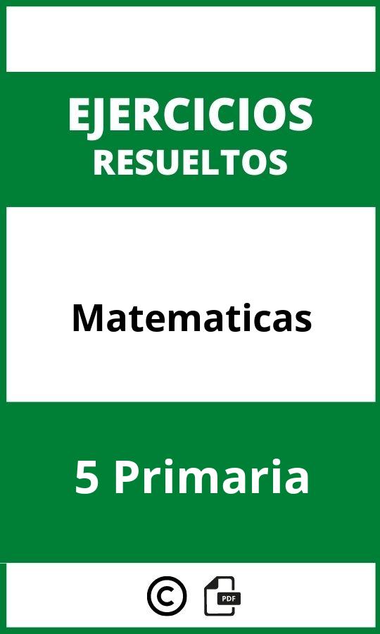 Ejercicios 5 Primaria Matematicas PDF