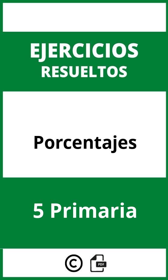 Ejercicios 5 Primaria Porcentajes PDF