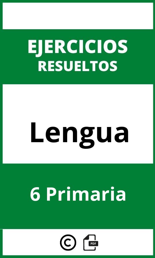 Ejercicios 6 Primaria Lengua PDF