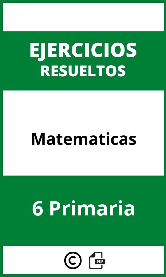 Ejercicios 6 Primaria Matematicas PDF