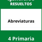 Ejercicios Abreviaturas 4 Primaria PDF