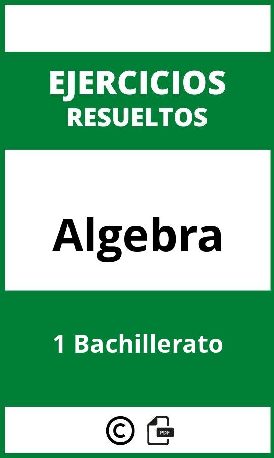 Ejercicios Algebra 1 Bachillerato PDF