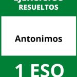 Ejercicios Antonimos 1 ESO PDF