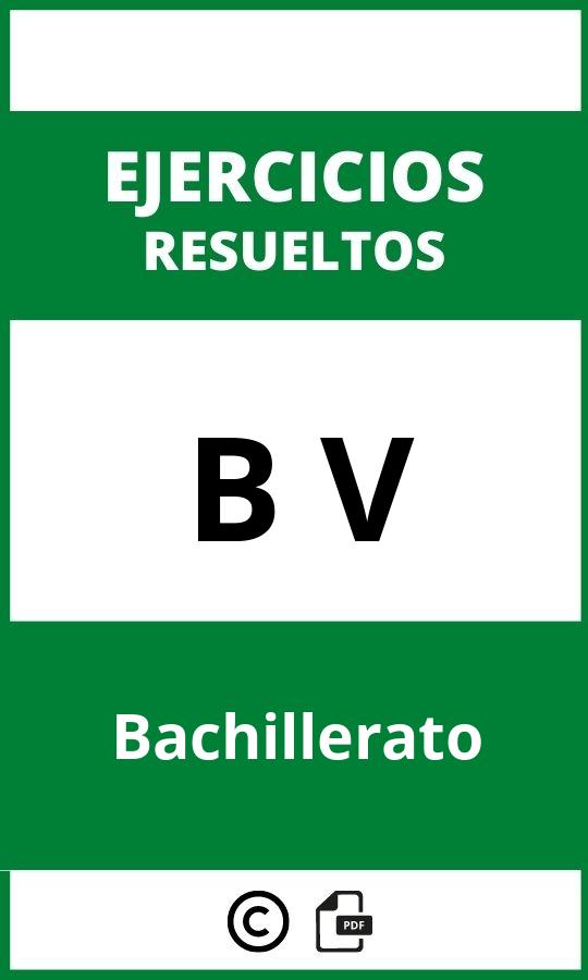 Ejercicios B V PDF Bachillerato