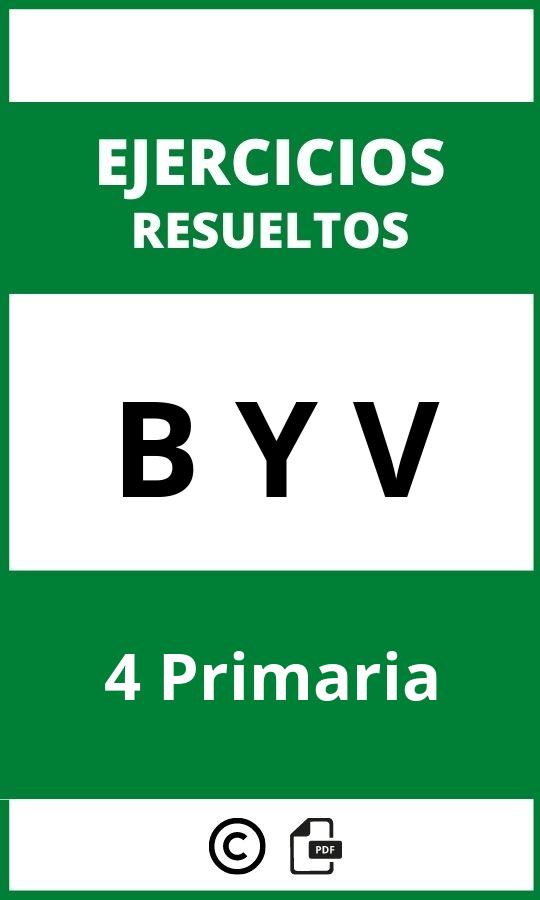 Ejercicios B Y V 4 Primaria PDF 2024