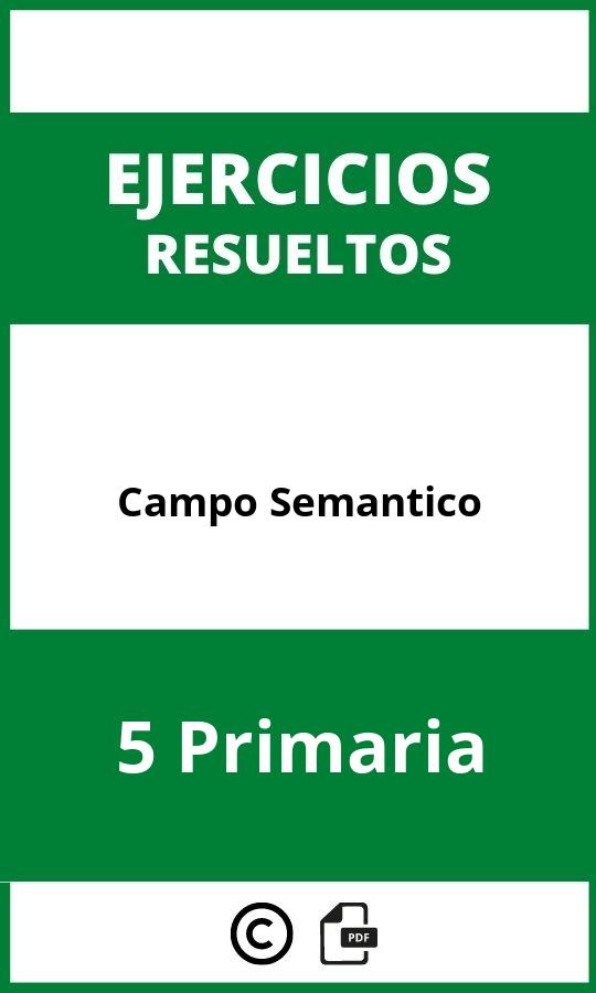 Ejercicios Campo Semantico 5 Primaria PDF