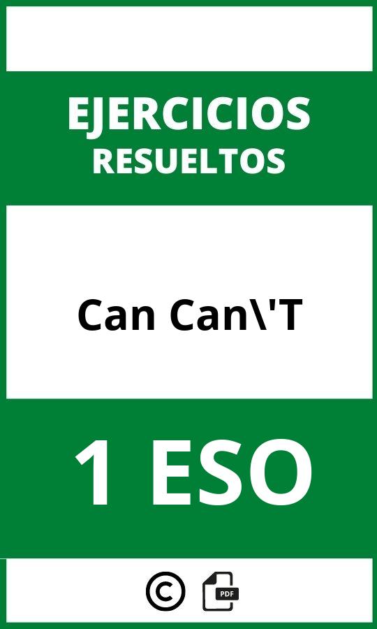 Ejercicios Can Can'T 1 ESO PDF