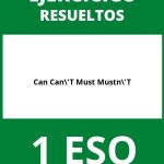 Ejercicios Can Can'T Must Mustn'T 1 ESO PDF