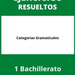 Ejercicios Categorias Gramaticales 1 Bachillerato PDF