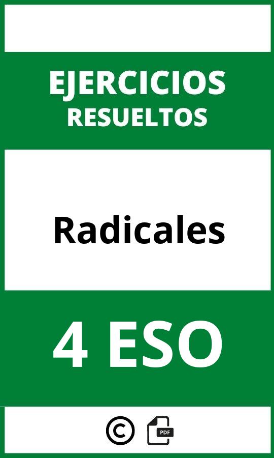 Ejercicios Con Radicales 4 ESO PDF