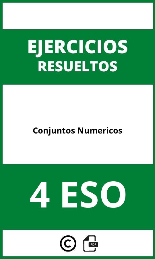 Ejercicios Conjuntos Numericos 4 ESO PDF 2024