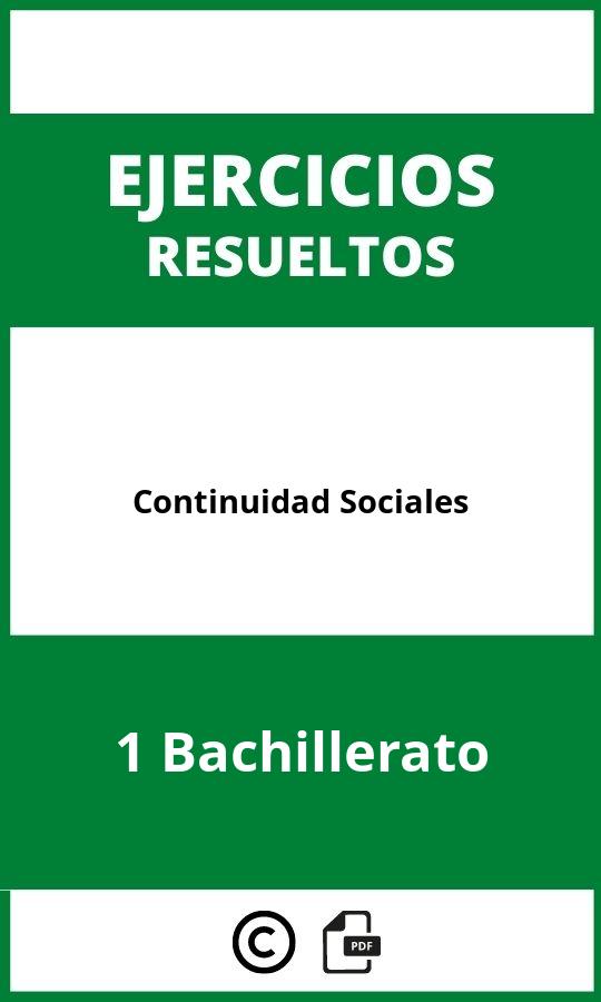 Ejercicios Continuidad 1 Bachillerato Sociales PDF