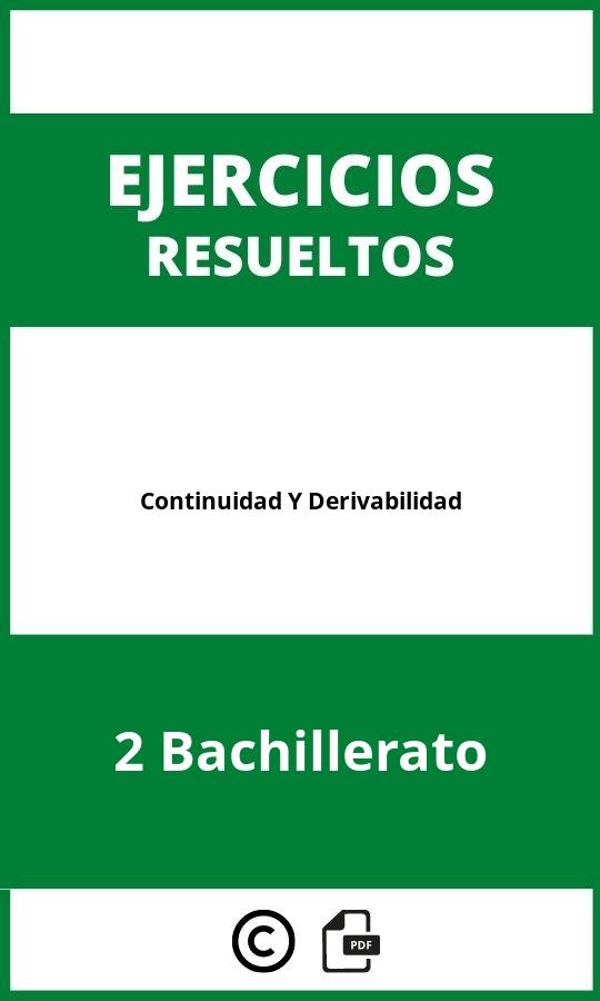 Ejercicios Continuidad Y Derivabilidad 2 Bachillerato PDF