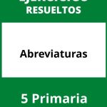 Ejercicios De Abreviaturas 5 Primaria PDF