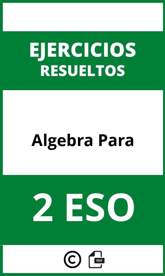 Ejercicios De Algebra Para 2 ESO PDF