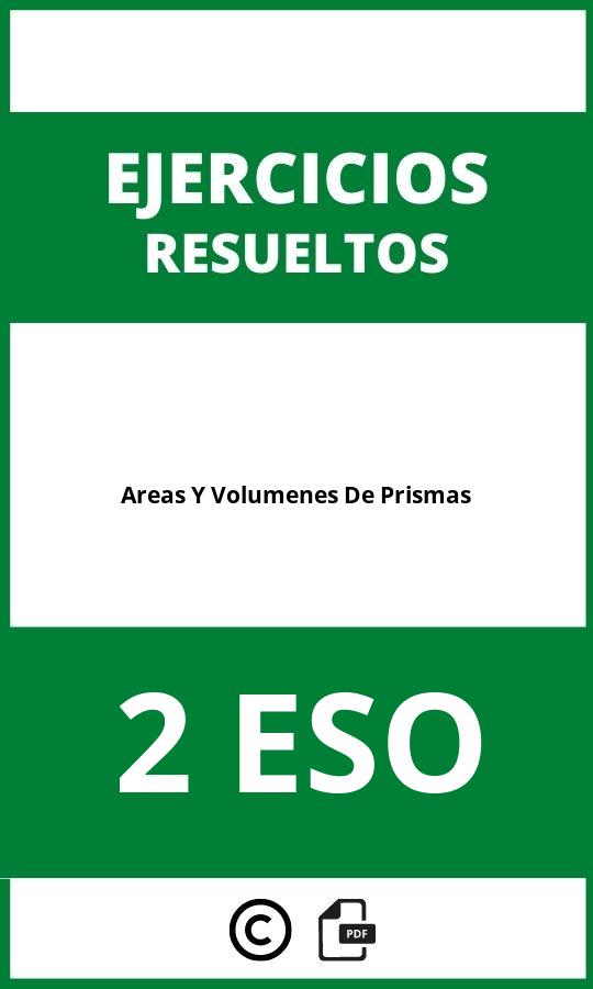 Ejercicios De Areas Y Volumenes De Prismas PDF 2 ESO