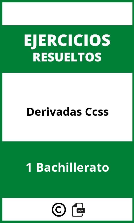 Ejercicios De Derivadas  PDF 1 Bachillerato Ccss