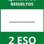 Ejercicios De Ecuaciones De Primer Grado Nivel 2 De ESO PDF