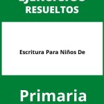 Ejercicios De Escritura Para Niños De Primaria PDF