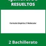 Ejercicios De Formula Empirica Y Molecular 2 Bachillerato PDF