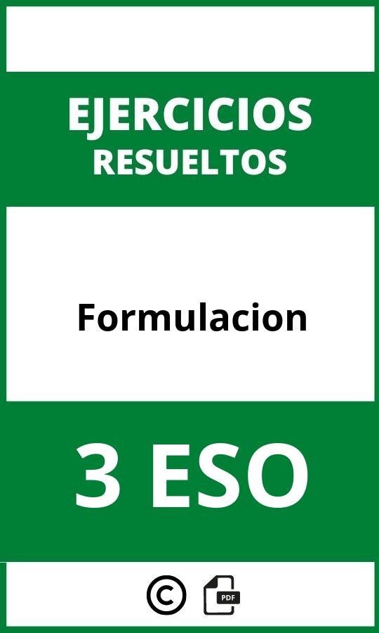 Ejercicios De Formulacion 3 ESO PDF