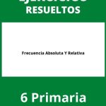 Ejercicios De Frecuencia Absoluta Y Relativa 6 Primaria PDF