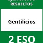 Ejercicios De Gentilicios 2 ESO PDF