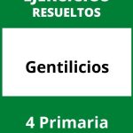 Ejercicios De Gentilicios 4 Primaria PDF