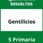 Ejercicios De Gentilicios 5 Primaria PDF