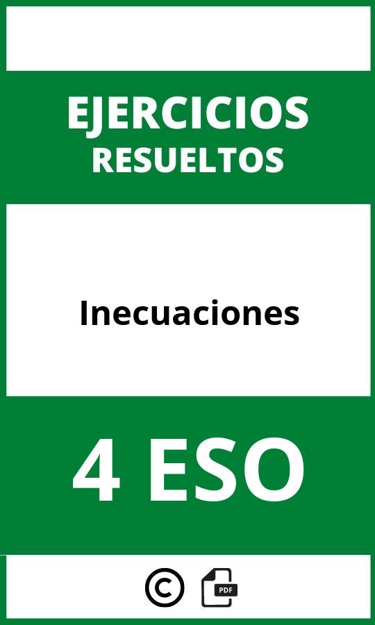 Ejercicios De Inecuaciones 4 ESO PDF