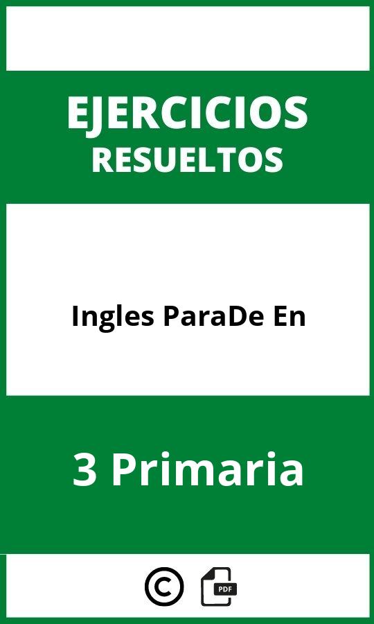 Ejercicios De Ingles Para 3 De Primaria En PDF