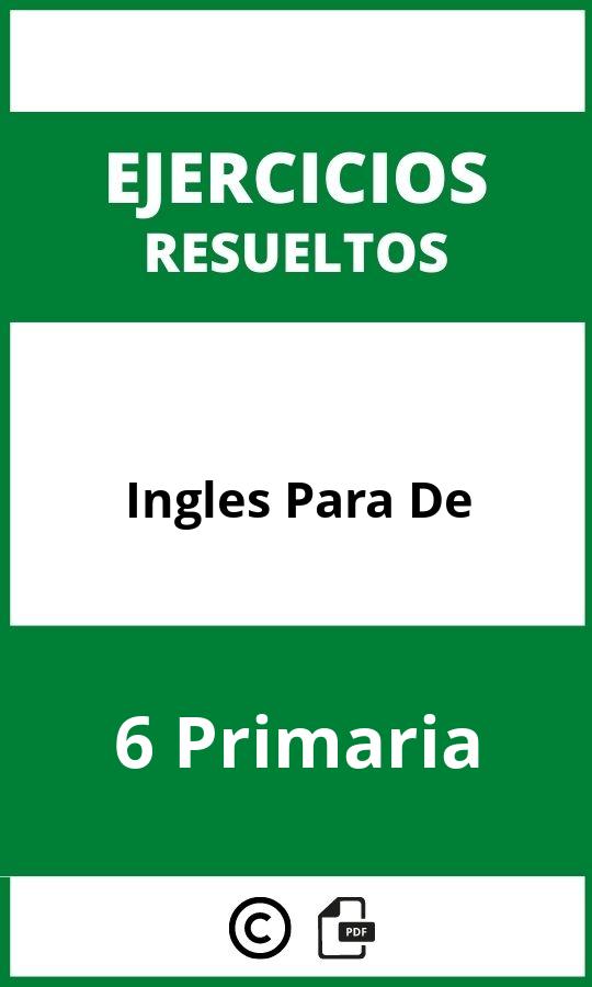 Ejercicios De Ingles Para 6 De Primaria PDF