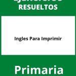 Ejercicios De Ingles Primaria Para Imprimir PDF