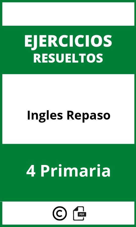 Ejercicios De Ingles Repaso 4 Primaria PDF