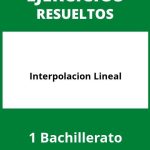 Ejercicios De Interpolación Lineal 1 Bachillerato  PDF