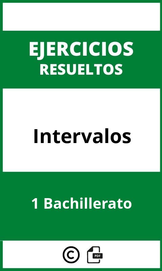 Ejercicios De Intervalos 1 Bachillerato PDF