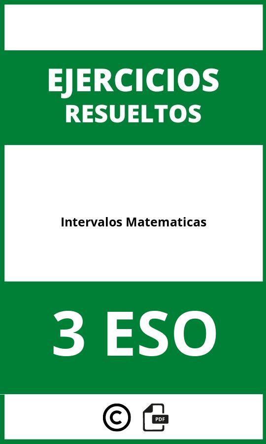 Ejercicios De Intervalos Matematicas 3 ESO PDF