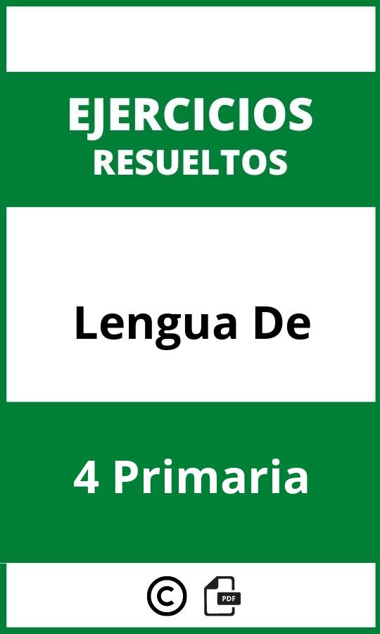 Ejercicios De Lengua 4 De Primaria PDF