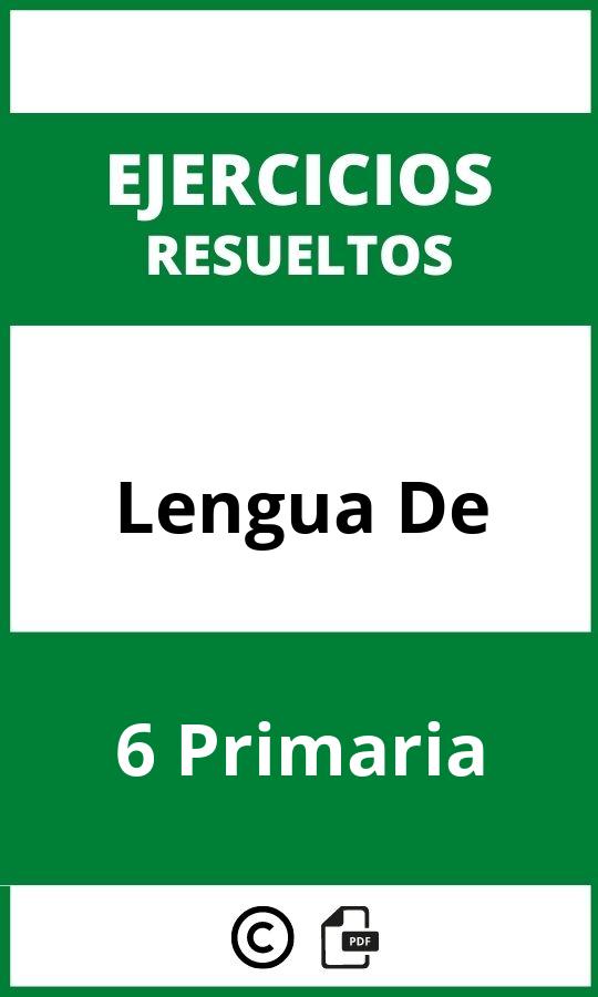 Ejercicios De Lengua 6 De Primaria PDF