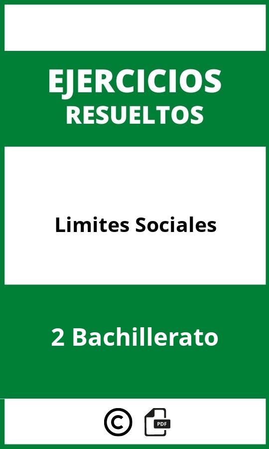 Ejercicios De Limites 2 Bachillerato Sociales PDF