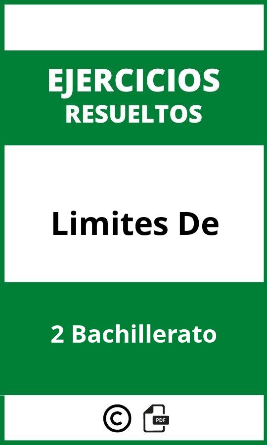 Ejercicios De Limites De 2 Bachillerato PDF