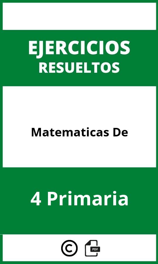 Ejercicios De Matematicas 4 De Primaria PDF