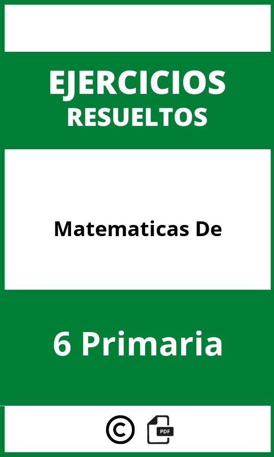 Ejercicios De Matematicas 6 De Primaria PDF