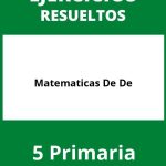 Ejercicios De Matematicas De 5 De Primaria PDF