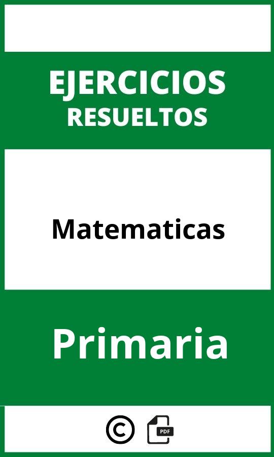 Ejercicios De Matematicas PDF Primaria