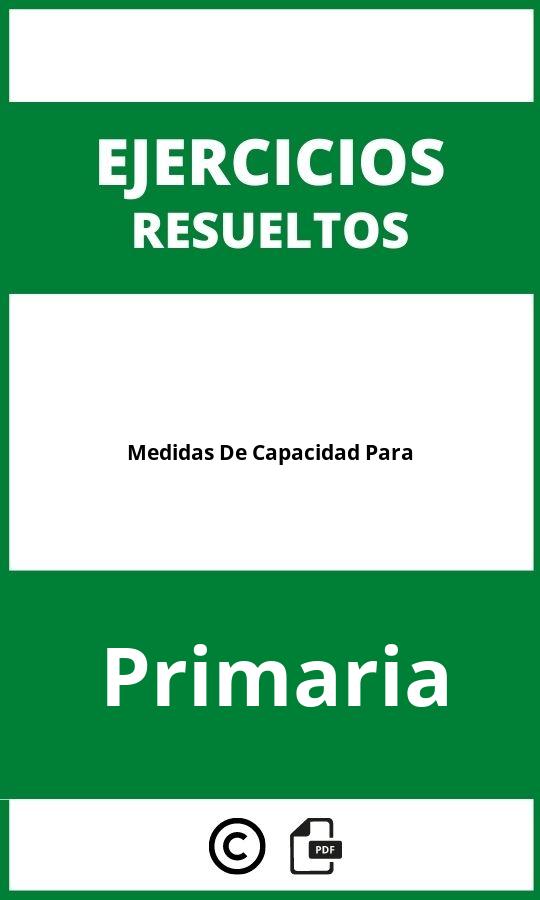 Ejercicios De Medidas De Capacidad Para Primaria PDF